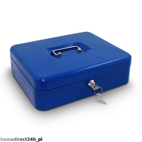 Kasetka schowek na pieniądze/oszczędności sejf niebieski 30cm solidne wykonanie