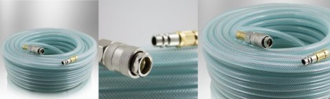 Wąż przewód gumowy zbrojony do kompresora 30m pneumatyczny szybkozłącza