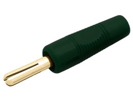 8443# Wtyk banan przykręcany zielony 44mm złoty hq