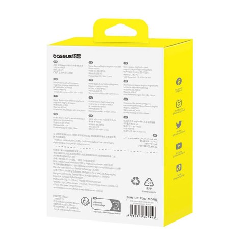 Magnetyczny uchwyt na telefon Baseus MagPro samoprzylepny (czarny)