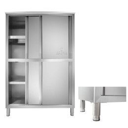 Szafa gastronomiczna magazynowa ze stali nierdzewnej drzwi suwane 180x118x50cm