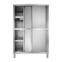 Szafa gastronomiczna magazynowa ze stali nierdzewnej drzwi suwane 180x118x50cm