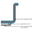 Garnek niski Kitchen Line z pokrywką 7.3 l śr. 280 x 120 h - Hendi 836033
