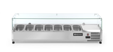 Nadstawa chłodnicza przeszklona z witryną 7 x GN 1/4 - Hendi 232910