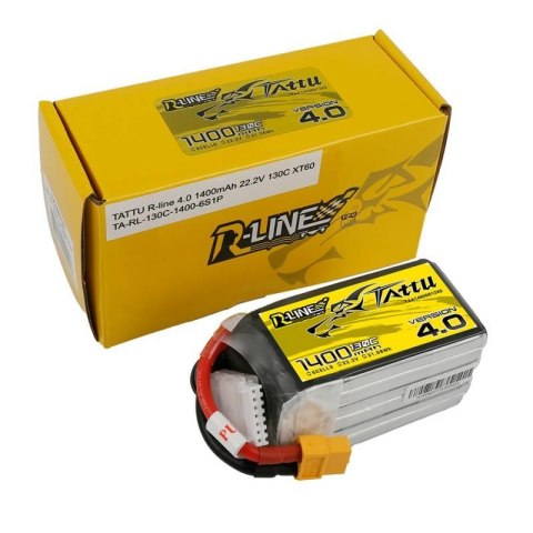Akumulator Tattu R-Line 4.0 1400mAh 22.2V 130C 6S1P XT60