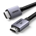 Kabel przewód HDMI 2.1 8K certyfikowany Ultra High Speed 1m szary