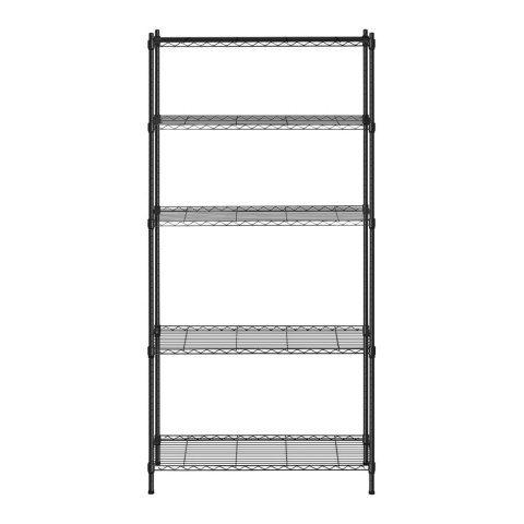 Regał magazynowy druciany ażurowy kolor czarny 180x90x35cm do 150kg