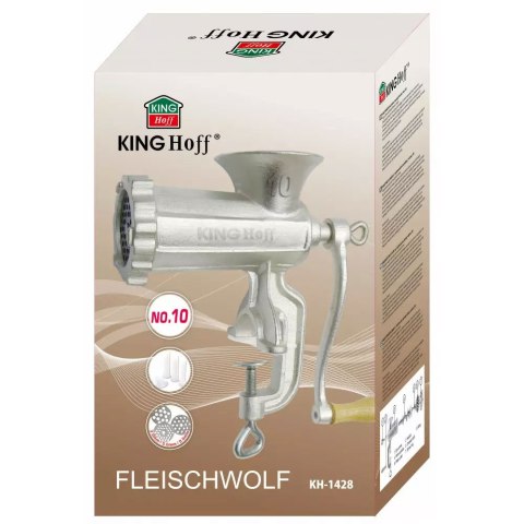MASZYNKA ŻELIWNA DO MIELENIA MIĘSA #10 + AKCESORIA KiNGHOFF KH-1428