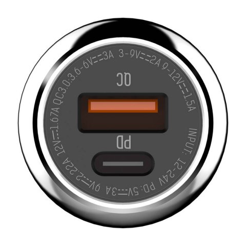 Ładowarka samochodowa LDNIO C1 USB, USB-C + Kabel Lightning