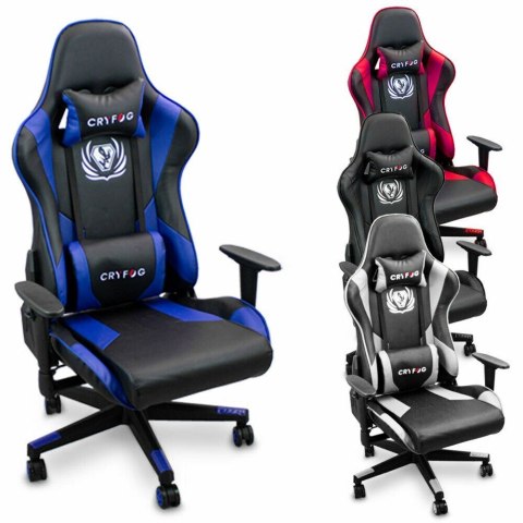 Fotel Krzesło gamingowe do grania/biurka CRYFOG z poduszkami obrotowe