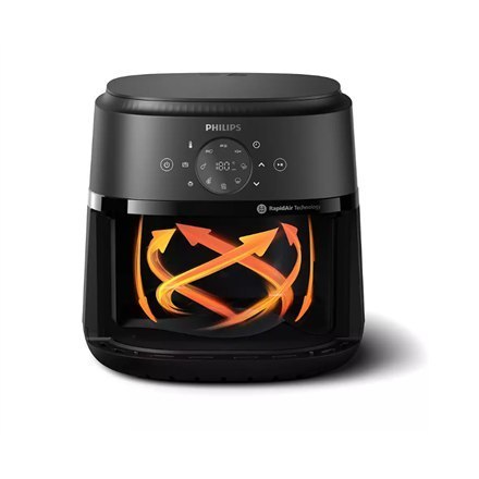 Philips Philips NA231/00 Airfryer, 1700 W, pojemność patelni 6,2 l, czarny, srebrny | Philips Airfryer | NA231/00 | moc 1700 W | pojemno