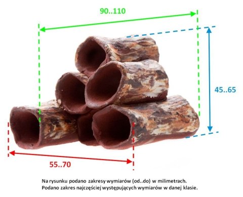 Rurkobloczek Mini 6-Rurek Bardzo Ciemny