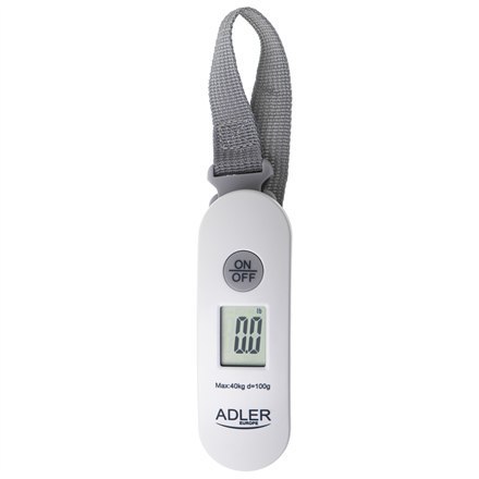 Adler Adler | Travel Luggage Scale | AD 8189 | Maksymalna waga (udźwig) 40 kg | Dokładność 100 g | Biały