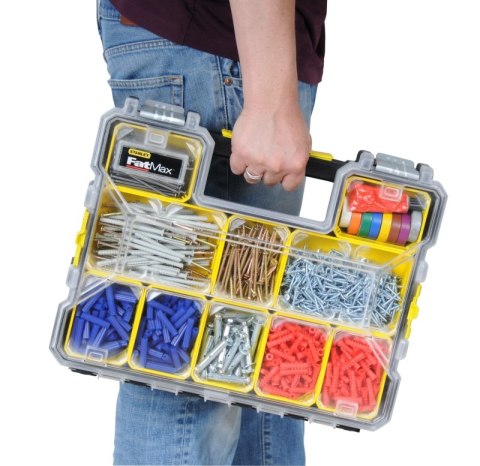 STANLEY FATMAX PRO ORGANIZER NISKI WODODOPORNY - ZATRZASKI Z METALU