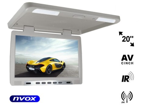 Monitor podwieszany podsufitowy LCD 20cali cali LED FM IR VGA... (NVOX RF2090 GR)