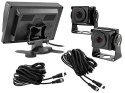 Zestaw monitor samochodowy nvox 7cali cali ahd +2 kamery cofania 4pin ahd z funkcją rejestratora 12v 24v