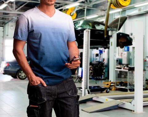 NEO T-SHIRT CIENIOWANY DENIM, ROZMIAR XXL