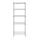 Regał magazynowy druciany ażurowy kolor szary 150x55x35cm do 150kg