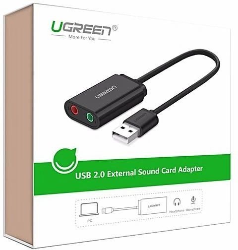 Zewnętrzna karta dźwiękowa USB UGREEN 	US205 15cm (czarny)