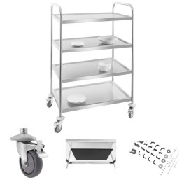 Wózek kelnerski ze stali nierdzewnej - 4 półki Royal Catering