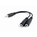 Cablexpert Cablexpert | Rozgałęźnik audio | Żeński | Mini-phone stereo 3,5 mm | Mini-phone stereo 3,5 mm | Czarny | 0,1 m