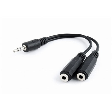 Cablexpert Cablexpert | Rozgałęźnik audio | Żeński | Mini-phone stereo 3,5 mm | Mini-phone stereo 3,5 mm | Czarny | 0,1 m