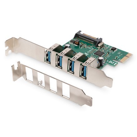 Digitus Digitus | Adapter USB | USB | USB 2.0 | SuperSpeed USB 3.0 | PCI Express 2.0 x1