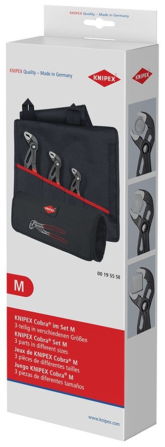 KNIPEX ZESTAW SZCZYPIEC DO RUR W ETUI 3-CZĘŚCIOWY 125,180,250MM.