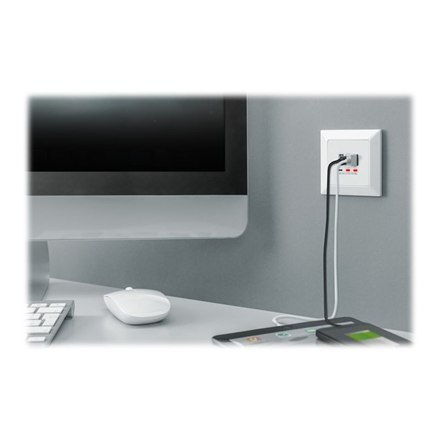 Digitus Gniazdo Digitus | z portami USB A i USB-C, montaż podtynkowy