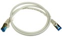 Kabel patchcord SFTP6A linka Cu 1,0m szary