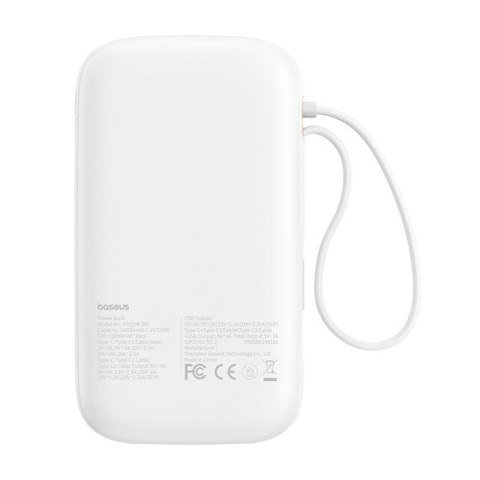 Powerbank Baseus QPow 2 20000mAh 30W 2xUSB-C (biały)