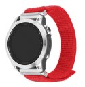 Fixed Stały | Sportowy pasek do Garmin QuickFit 22mm | 160-210 mm | Czerwony | Nylon