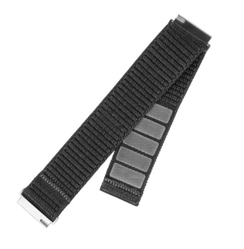 Fixed Stały | Sportowy pasek z szybkozłączką 20 mm do smartwatcha | 160-210 mm | Ciemnoszary | Nylon