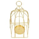 Lampion na Świeczkę Metalowy Złoty 25 cm ORION Klatka na Tealight