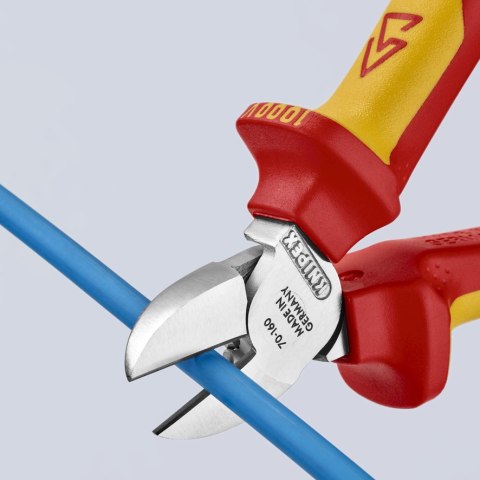 KNIPEX SZCZYPCE TNĄCE BOCZNE IZOLOWANE 160MM