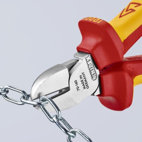 KNIPEX SZCZYPCE TNĄCE BOCZNE IZOLOWANE 160MM