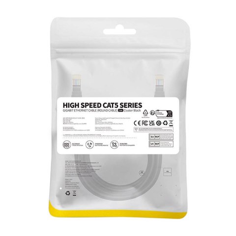 Kabel sieciowy Baseus Ethernet CAT5, 3m (czarny)