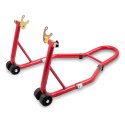 Stojak motocyklowy czerwony uchwyt podnośnik 200kg tylne koło 21-34cm motor