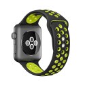 ND38_CRG-40DSB-YLW Crong Duo Sport Band - Pasek do Apple Watch 38/40 mm (czarny/limonkowy)
