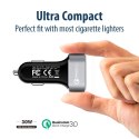 ND38_CRG-PWRC-USB30-ALU Crong Power Car Charger 30W - Ładowarka samochodowa USB QuickCharge 3.0 + USB 2.4A (aluminium)