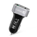 ND38_CRG-PWRC-USB30-ALU Crong Power Car Charger 30W - Ładowarka samochodowa USB QuickCharge 3.0 + USB 2.4A (aluminium)