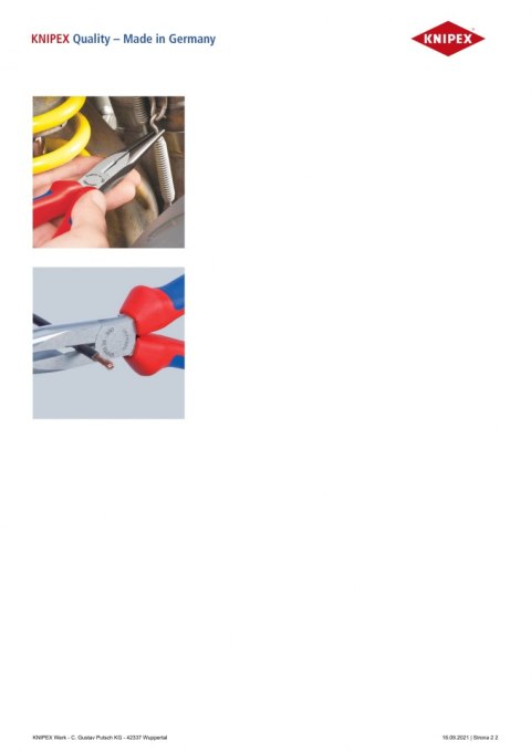 KNIPEX SZCZYPCE FOSFORANOWANE CZARNE, GŁÓWKA POLEROWANA 200MM