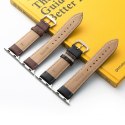 ND38_CRG-44NOB-MKA Crong Noble Band - Pasek z naturalnej skóry do Apple Watch 42/44/45/49 mm (Mokka)