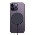 ND38_CRG-MS15W-GRP Crong MagSpot Wireless Charger - Aluminiowa ładowarka MagSafe 15W (Graphite)
