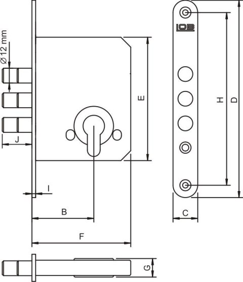 LOB ZAMEK WPUSZCZCZANY DODATKOWY TRZPIENIOWY Z-200