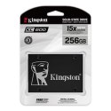 Kingston Kingston | KC600 | 256 GB | Format SSD 2,5" | Interfejs SSD SATA | Prędkość odczytu 550 MB/s | Prędkość zapisu 500 MB/s