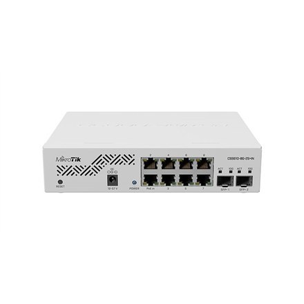 MikroTik MikroTik | Cloud Router Switch | CSS610-8G-2S+IN | Zarządzanie przez sieć | Możliwość montażu w szafie | Ilość portów 10/100 Mbp