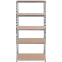 Regał magazynowy metalowy 5 półek 875 kg 90 x 60 x 180 cm szary