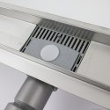 Odpływ prysznicowy Welle z niskim syfonem 100cm inox podłogowy
