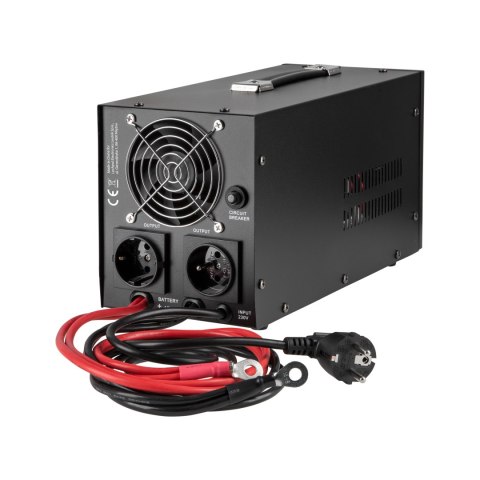 Zasilacz awaryjny KEMOT PROsinus-1000 przetwornica z czystym przebiegiem sinusoidalnym i funkcją ładowania 12V 230V 1000VA/700